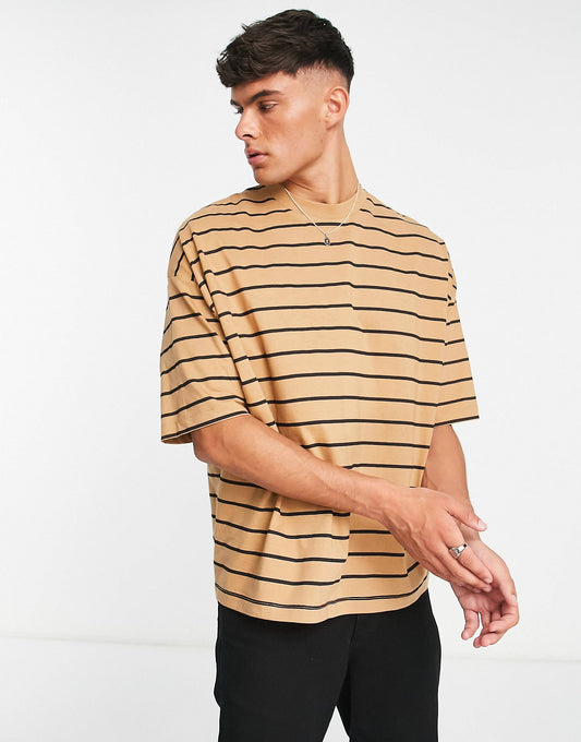 GOLD STRIPTED T-SHIRT-MEN