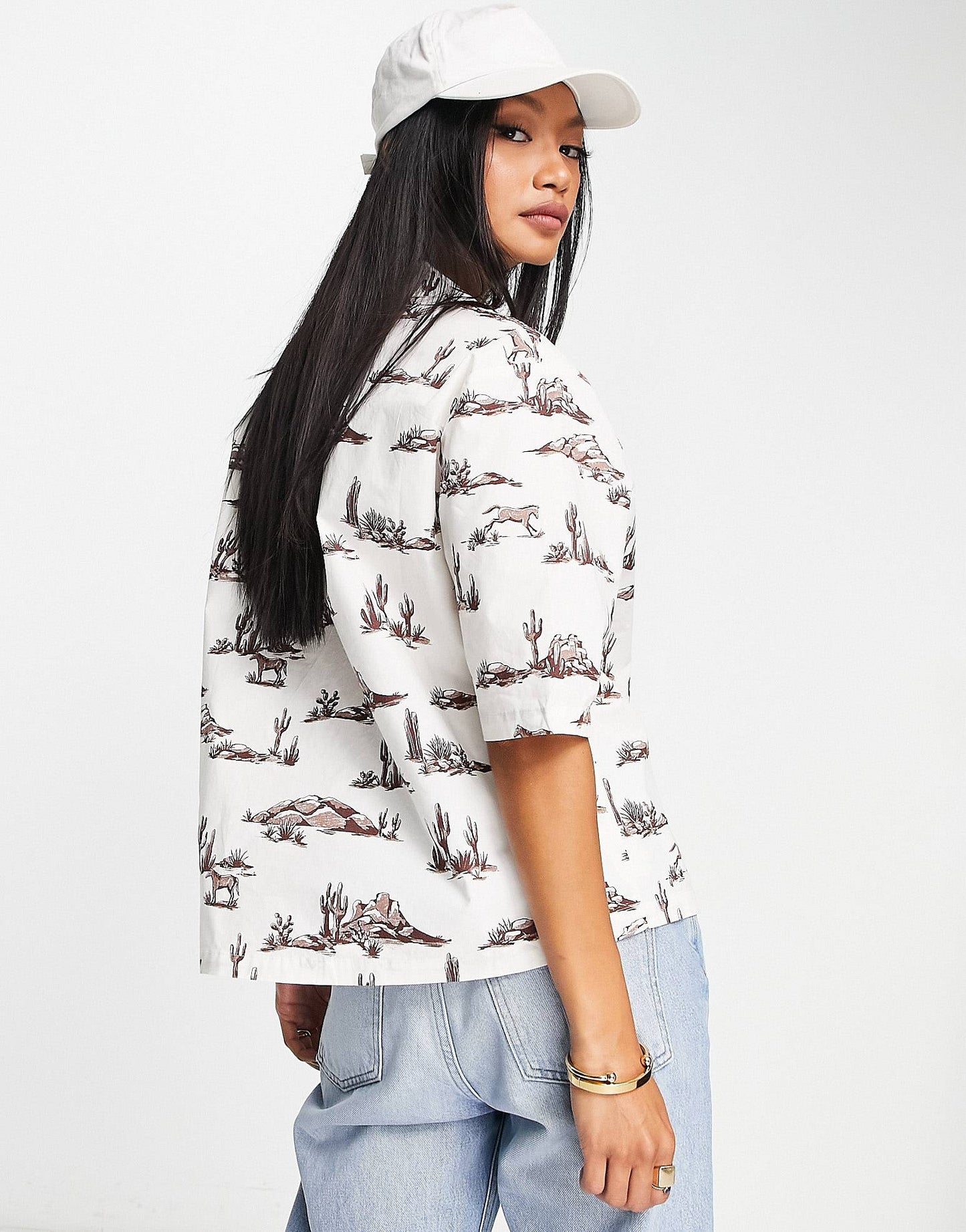 MOUNTAINED PRINTED SHIRT -WOMEN