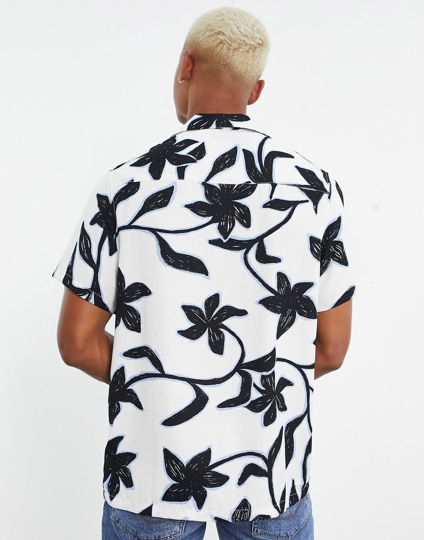 BLACK FLOWER  PRINTED SHIRT -MEN