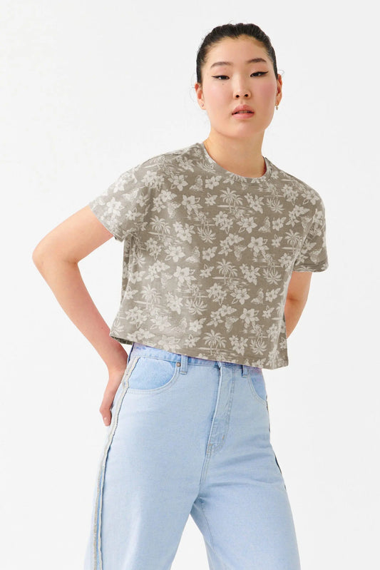 Floral Print Round-Neck T-shirt