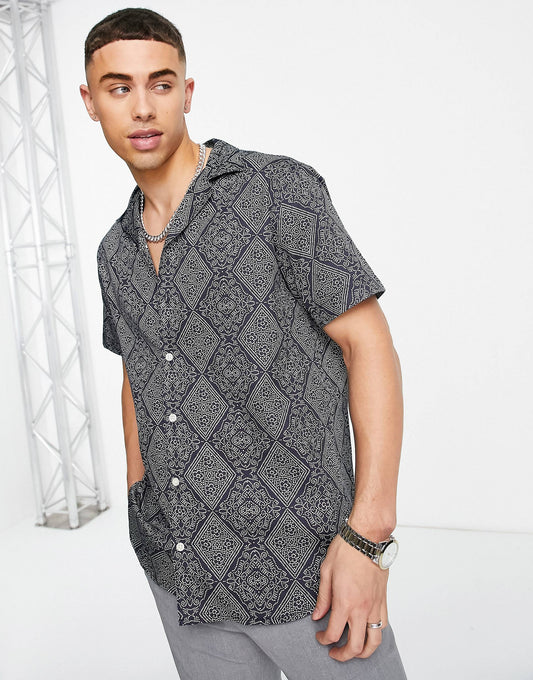 DOTTED BANDANA PRINT SHIRT - MEN