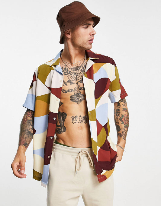 CLASSIC MULTICOLOR SHAPE SHIRT - MEN