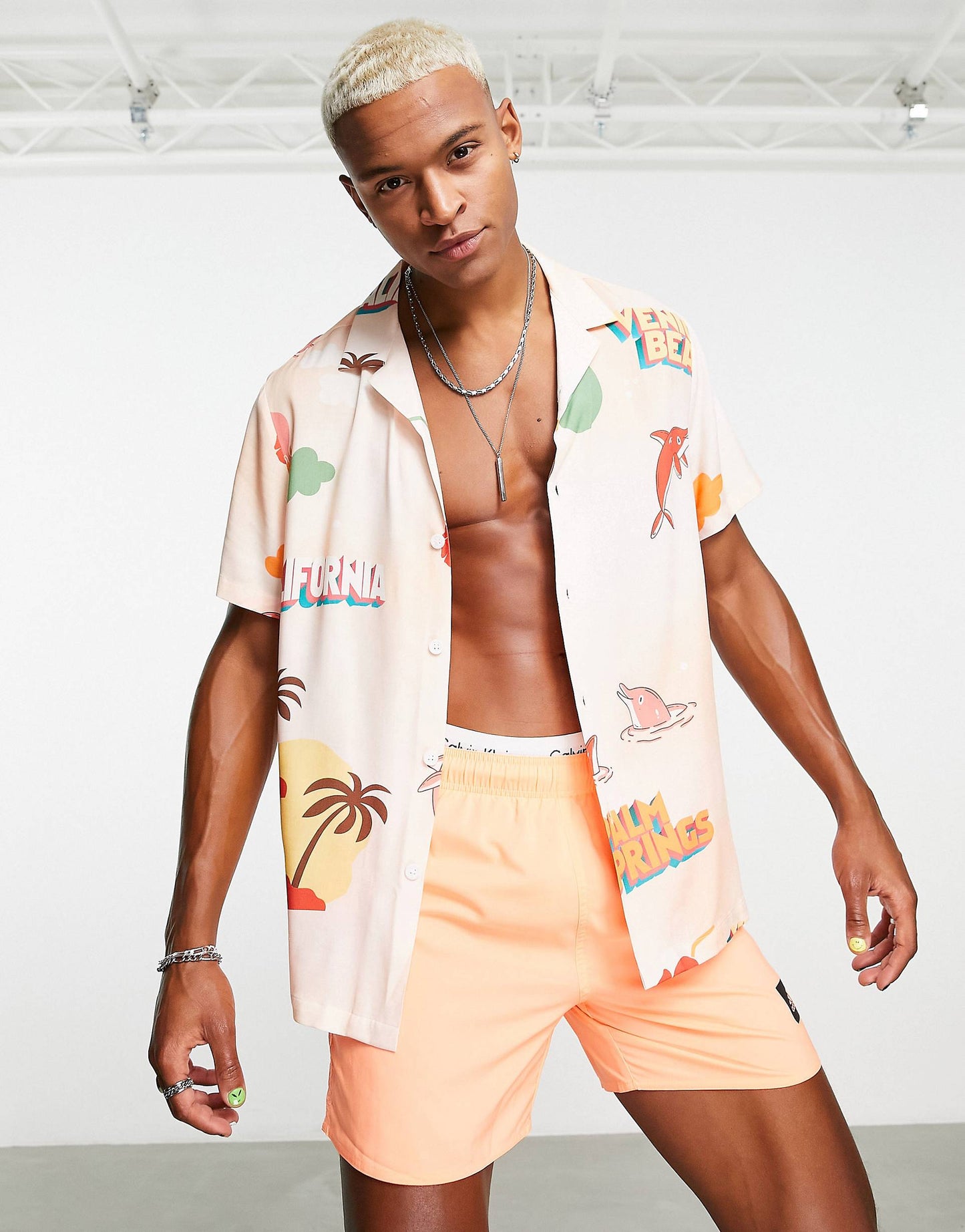 BEACH PRINT SHIRT - MEN